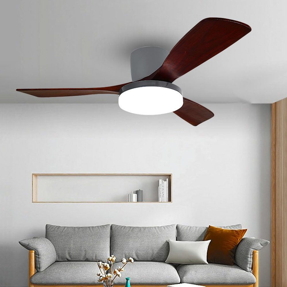 Nordic Solid Wood Large Lamp Panel Ceiling Fan Light