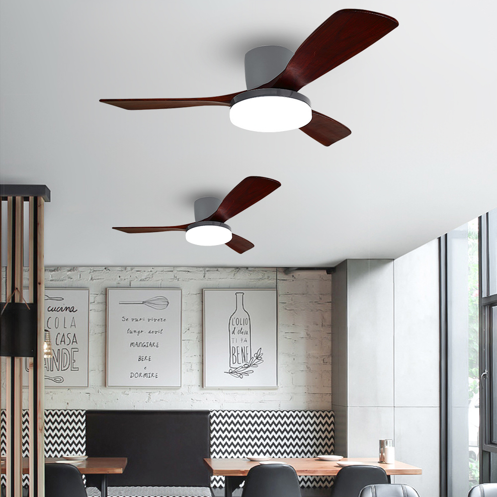 Nordic Solid Wood Large Lamp Panel Ceiling Fan Light