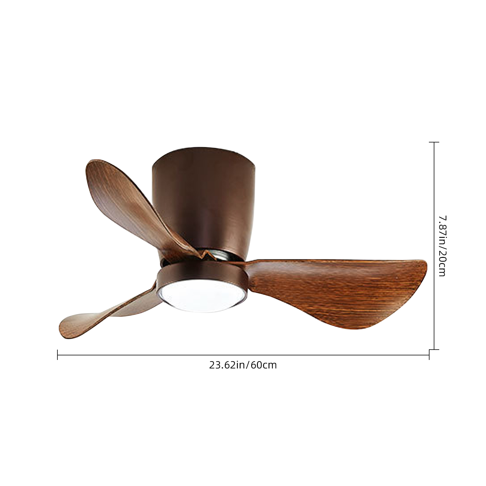 Nordic Simple Bedroom Ceiling Fan Light 24''