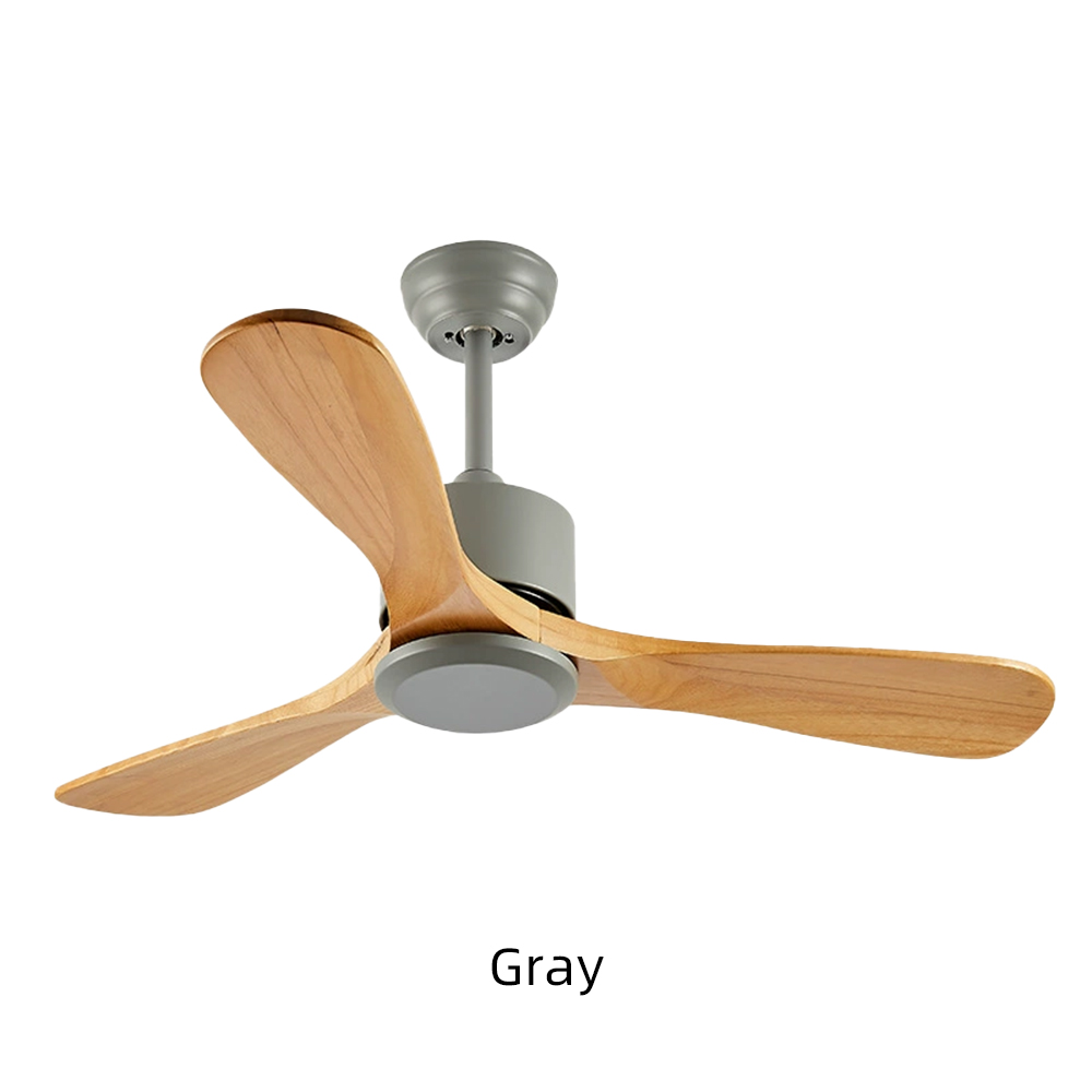 No-light Style Solid Wood Simple Silent Ceiling Fan Light