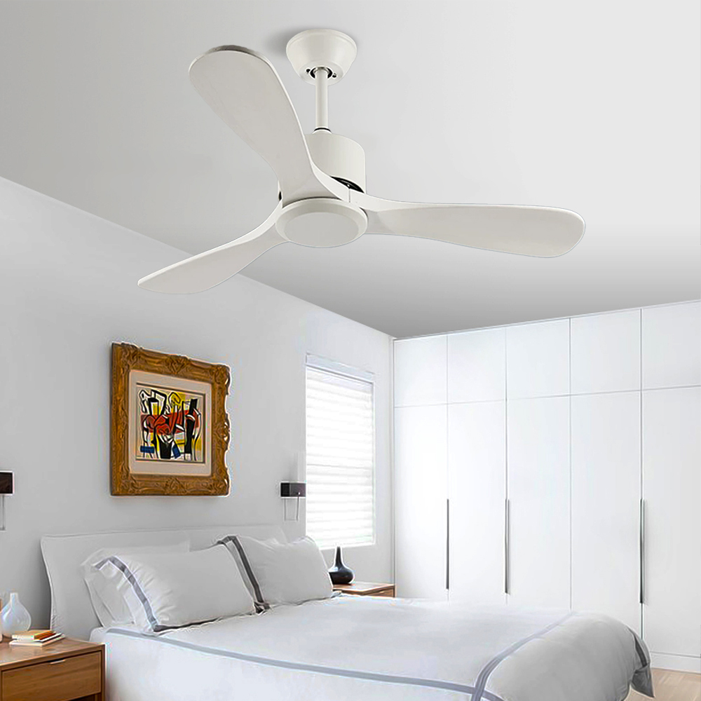 No-light Style Solid Wood Simple Silent Ceiling Fan Light