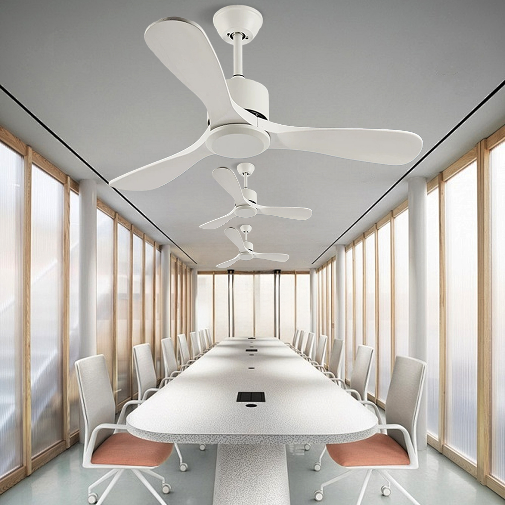 No-light Style Solid Wood Simple Silent Ceiling Fan Light