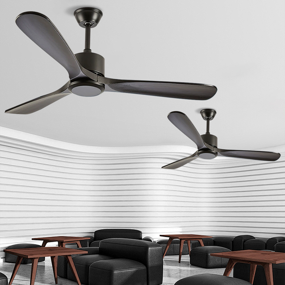 No-light Style Solid Wood Simple Silent Ceiling Fan Light