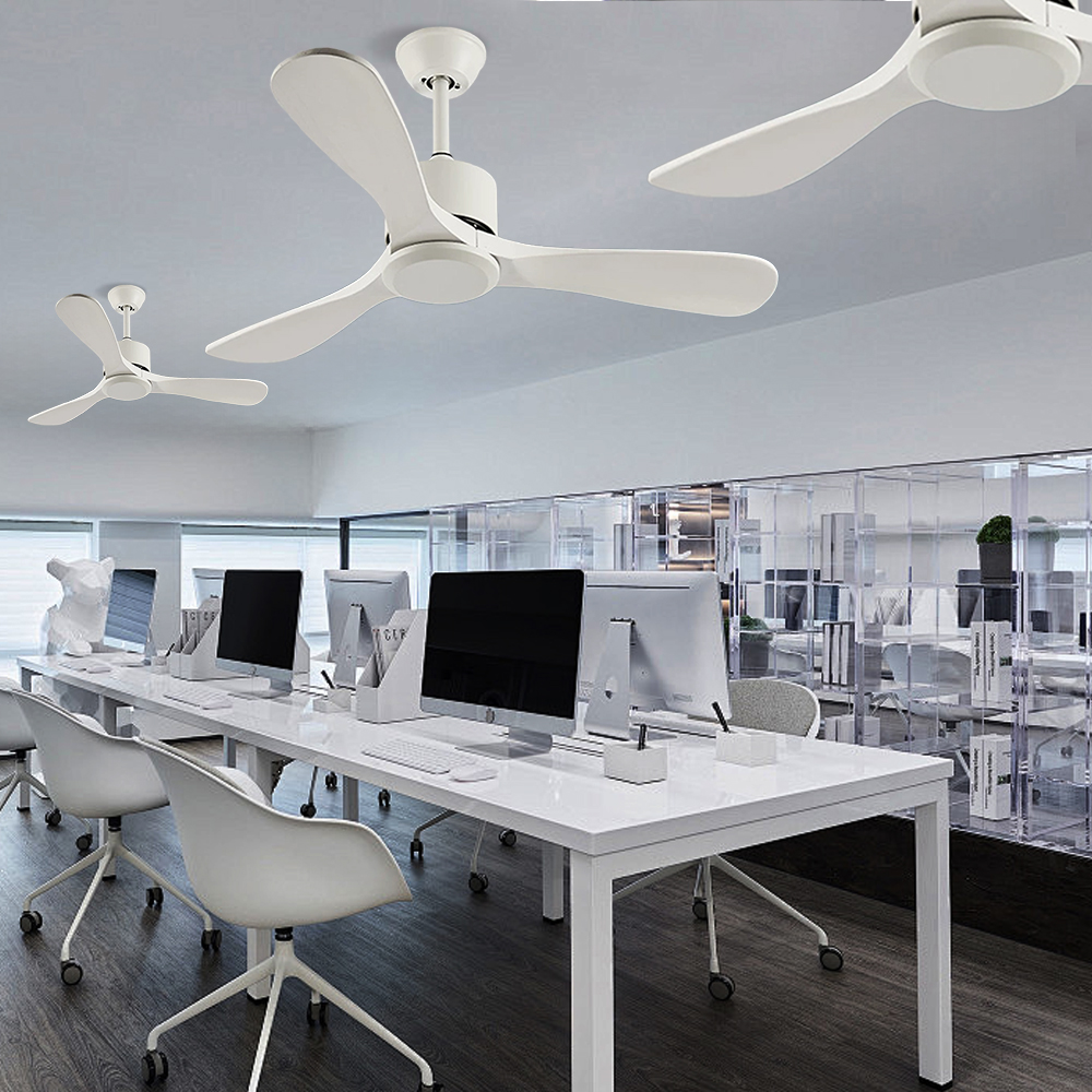 No-light Style Solid Wood Simple Silent Ceiling Fan Light