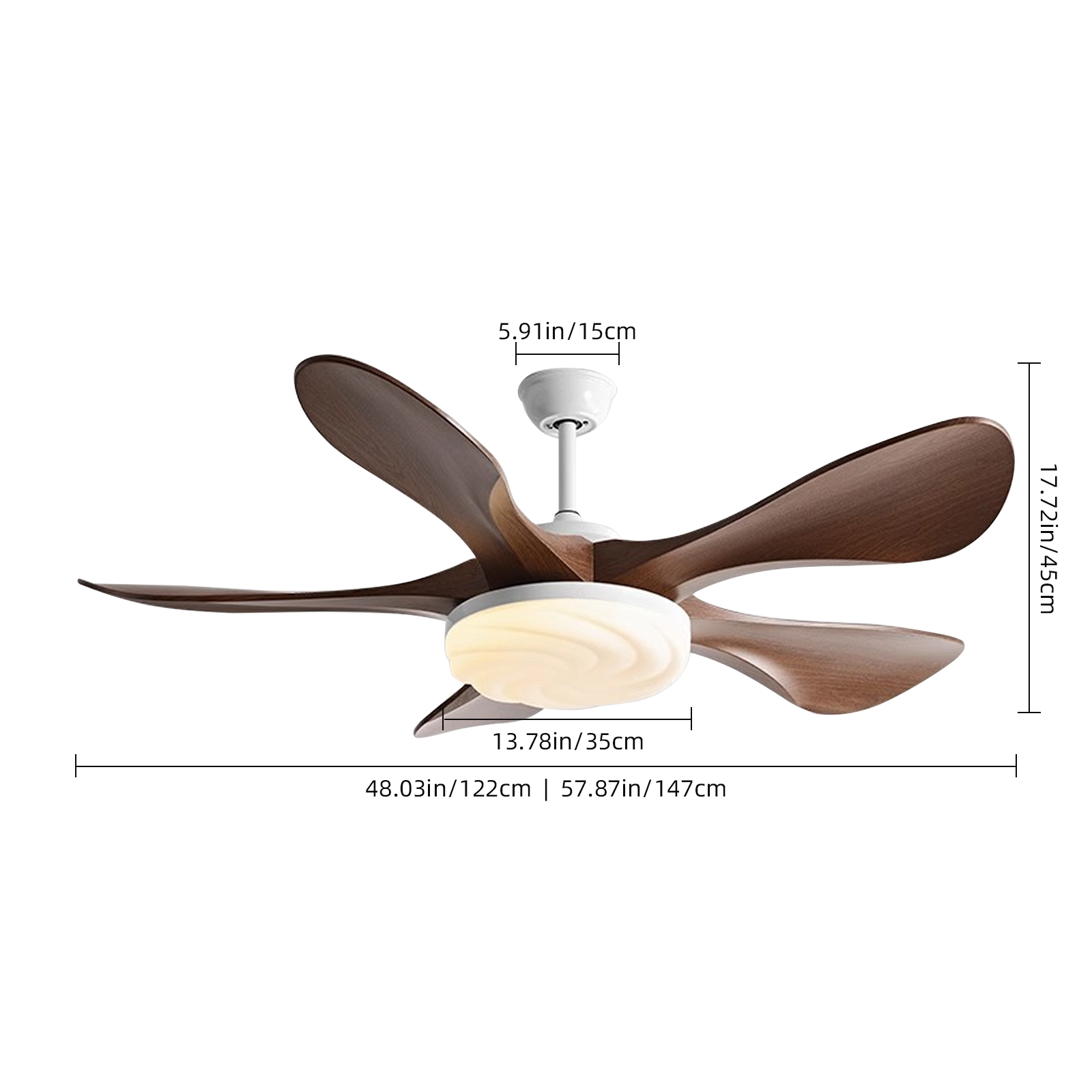 Nordic Living Room Fan Light Restaurant Ceiling Fan Light With Remote Control