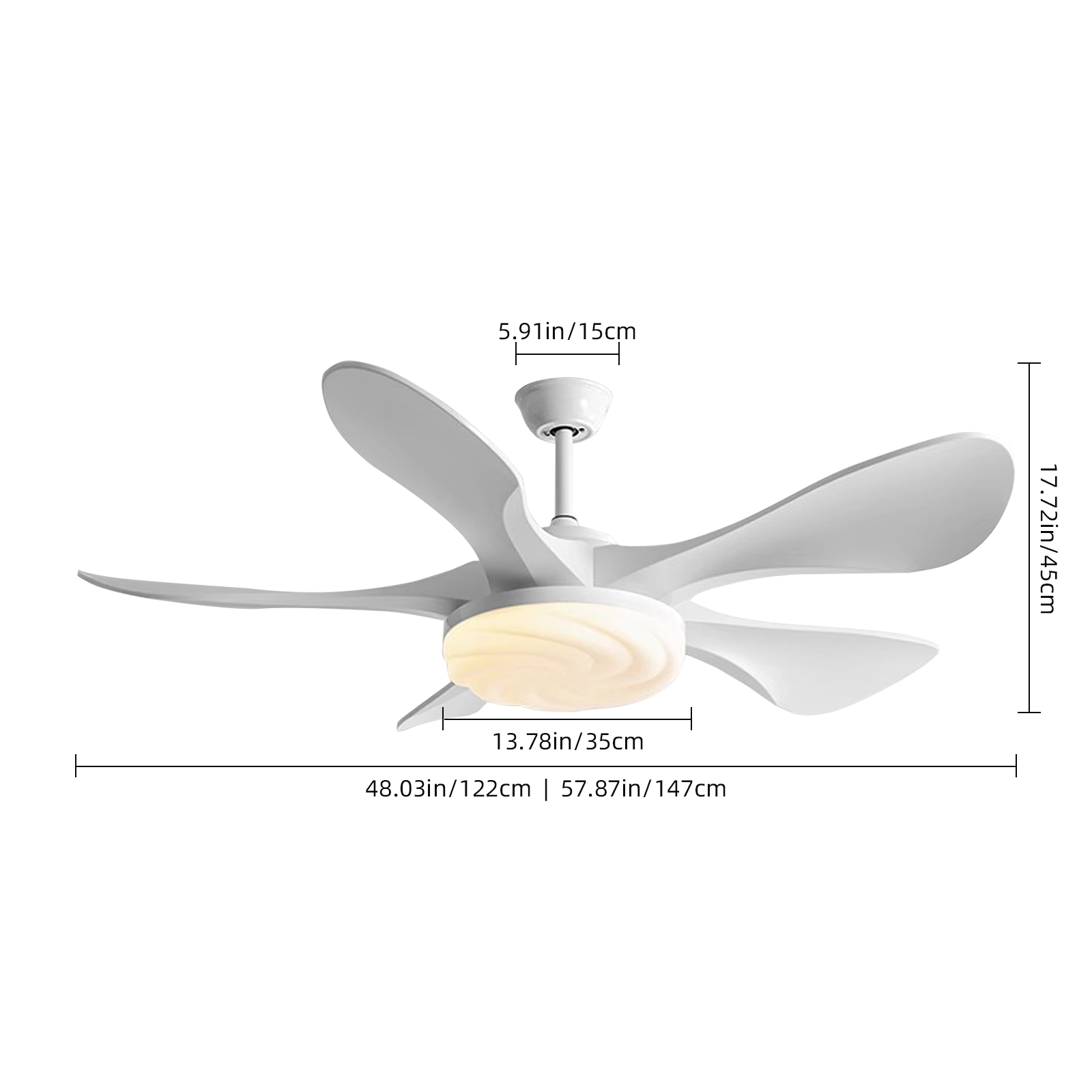 Nordic Living Room Fan Light Restaurant Ceiling Fan Light With Remote Control