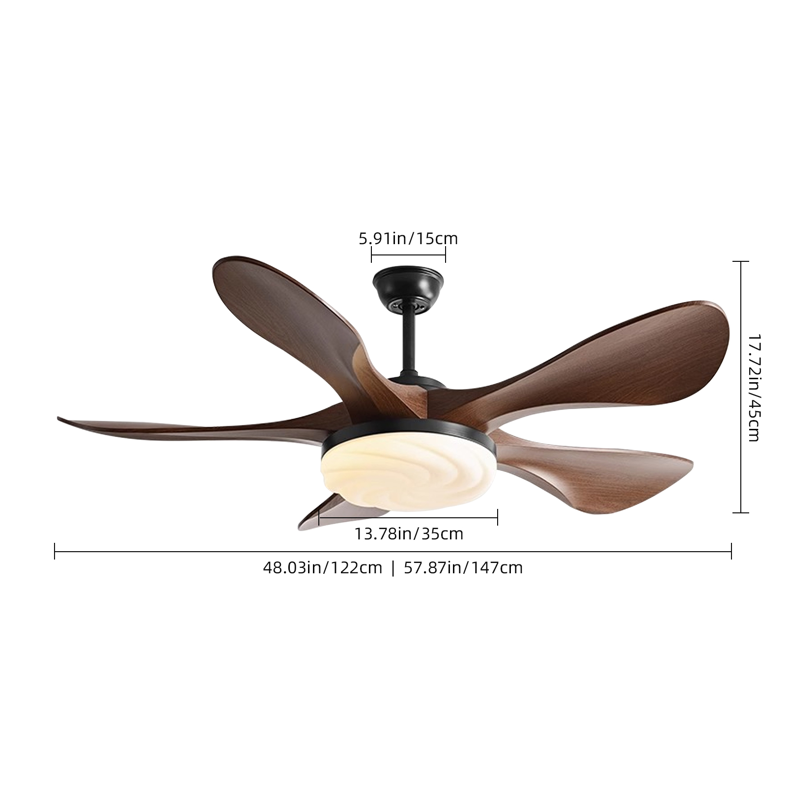 Nordic Living Room Fan Light Restaurant Ceiling Fan Light With Remote Control