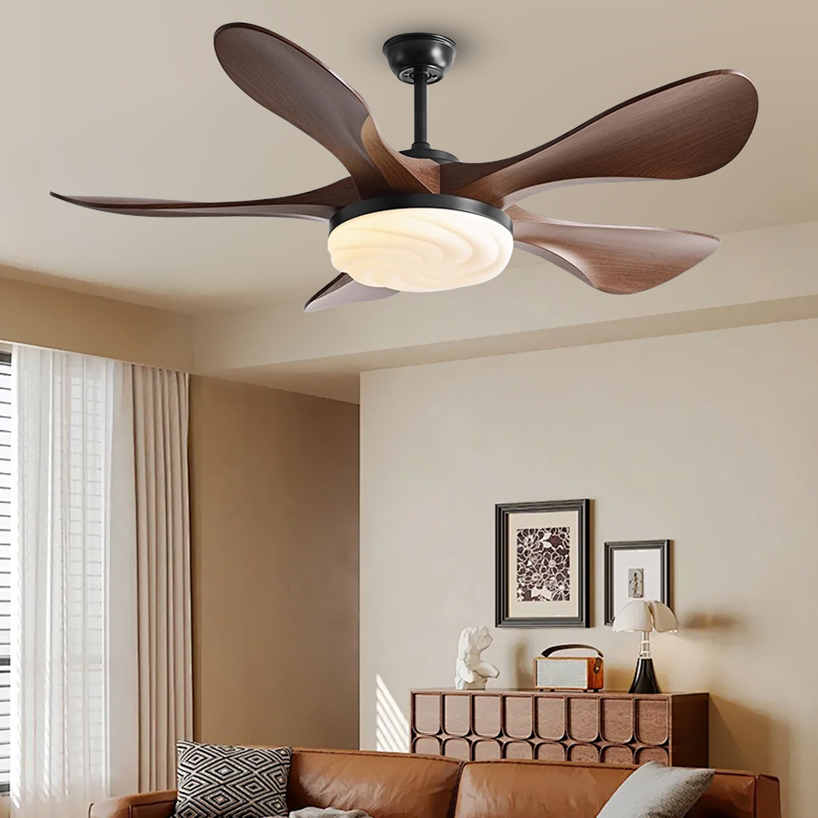 Nordic Living Room Fan Light Restaurant Ceiling Fan Light With Remote Control