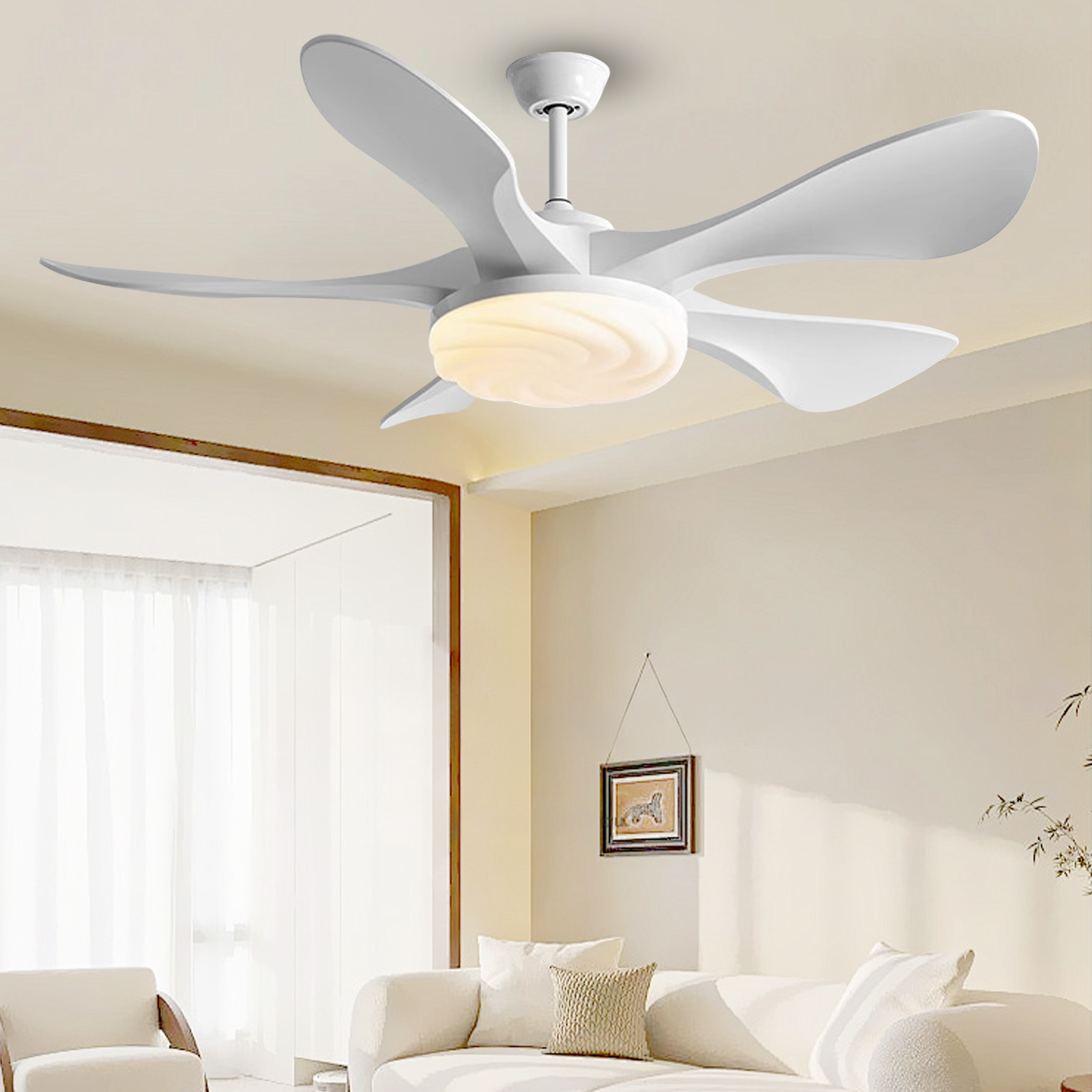 Nordic Living Room Fan Light Restaurant Ceiling Fan Light With Remote Control