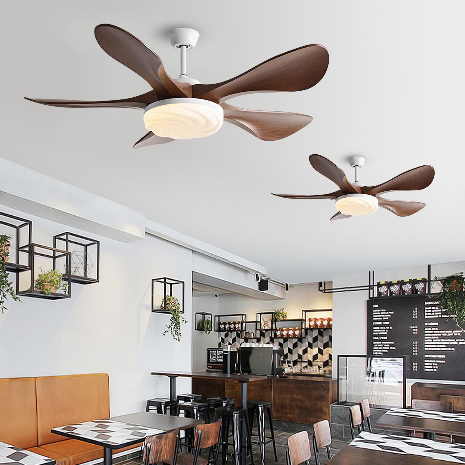 Nordic Living Room Fan Light Restaurant Ceiling Fan Light With Remote Control