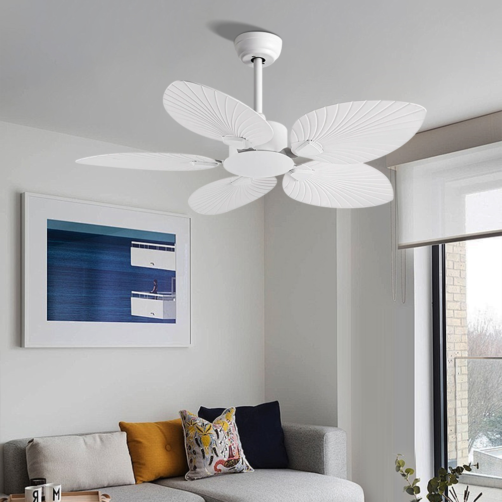 52‘’Retro Leaf High Wind Restaurant Living Room Silent Ceiling Fan