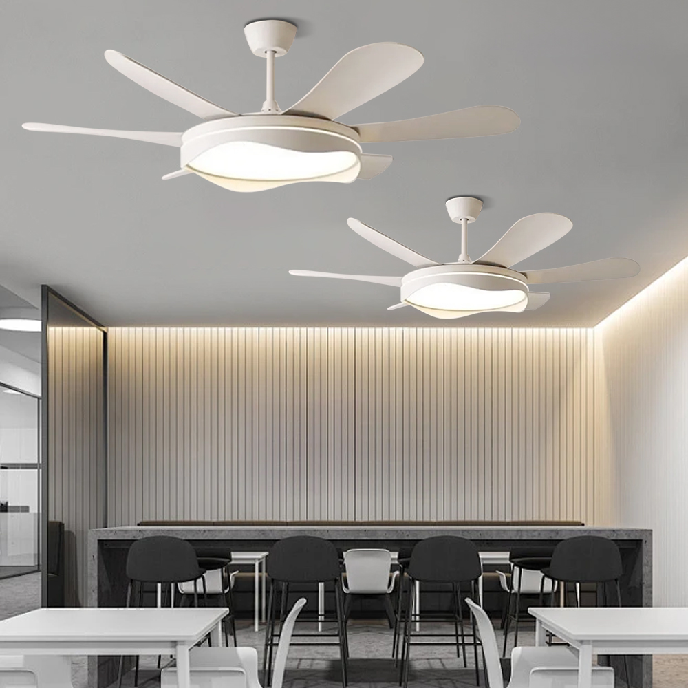 50'' Modern Dining Room Ceiling Fan Light With Strong Wind, Intelligent And Silent