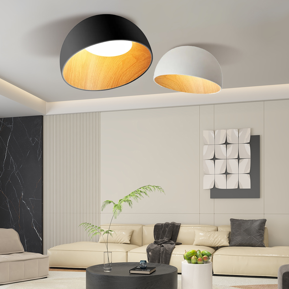 Bedroom Ceiling Light Oblique Wood Grain Japanese Style Lamp