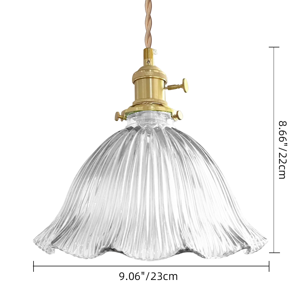 Vintage Green Glass Pendant Light Bedroom Bedside Small Chandelier