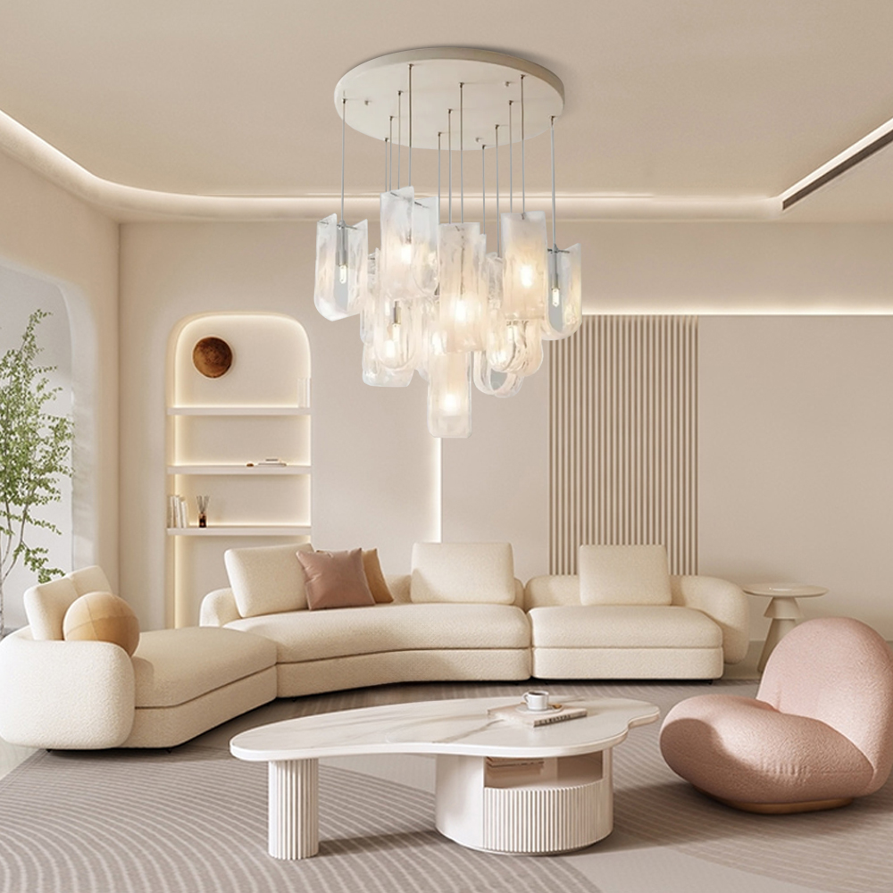 Italian Style Large Cloud-Mist Shaped Pendant Light For Bedroom Living Room