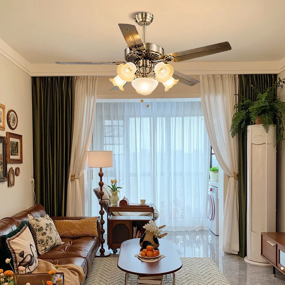 Nordic Living Room With Light Ceiling Fan Integrated High Wind Bedroom Lamp