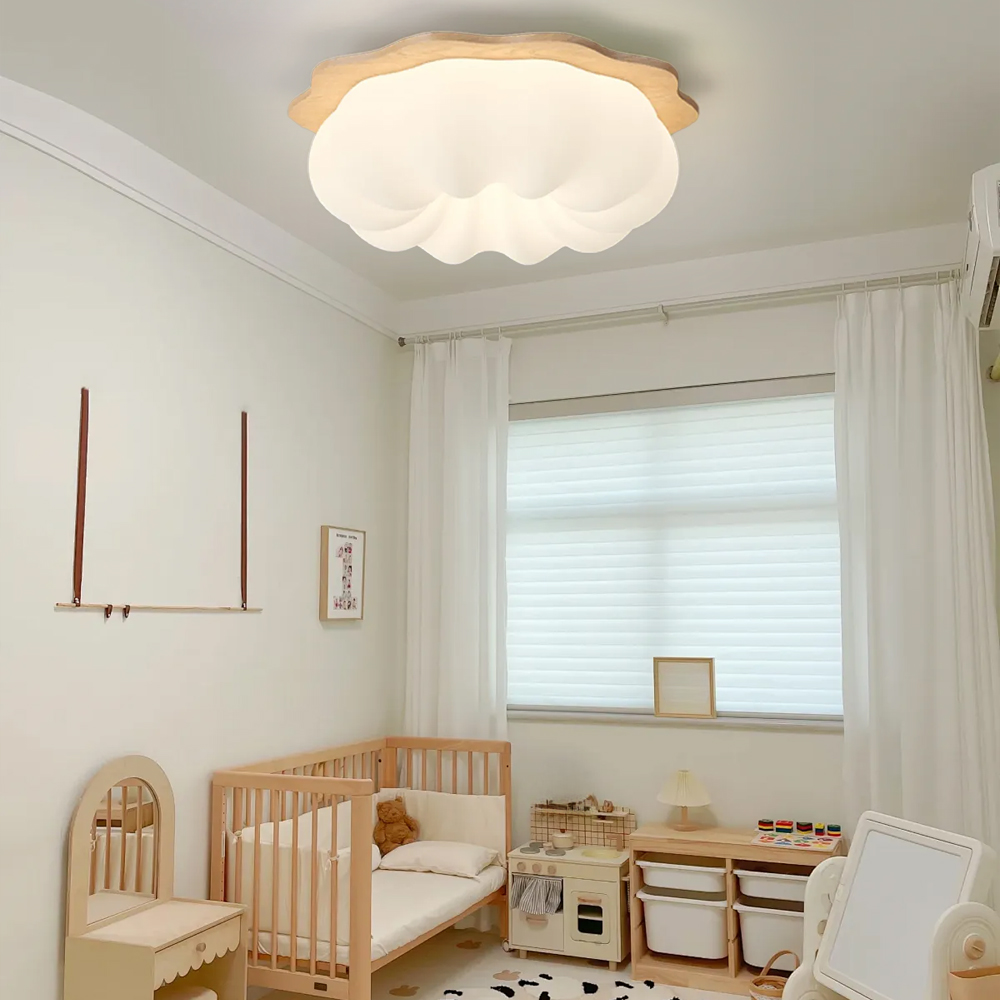 Children's Room Lamps Cloud Cream Three-color Ceiling Light