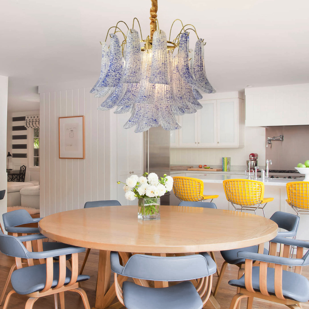 French Multi-layer Crystal Pendant Light Vintage Colorful Living Room Bedroom Chandelier