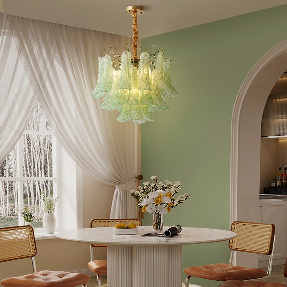 French Multi-layer Crystal Pendant Light Vintage Colorful Living Room Bedroom Chandelier