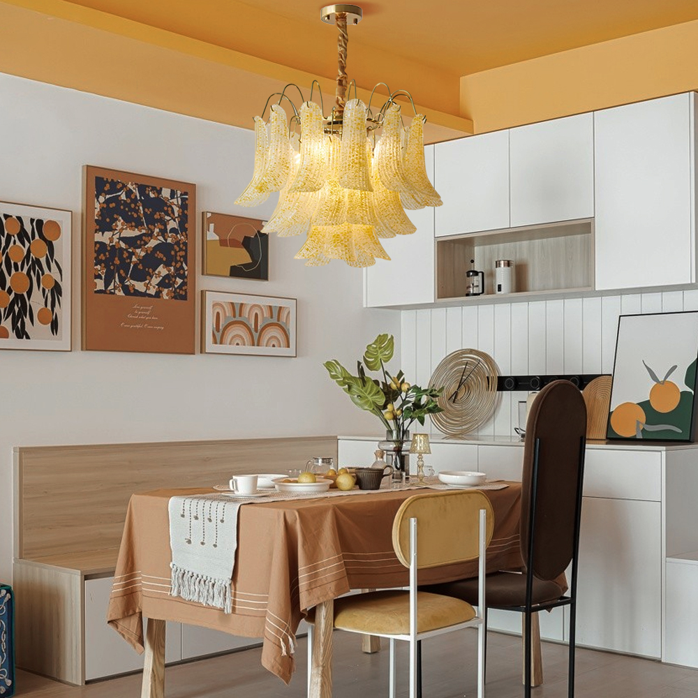 French Multi-layer Crystal Pendant Light Vintage Colorful Living Room Bedroom Chandelier