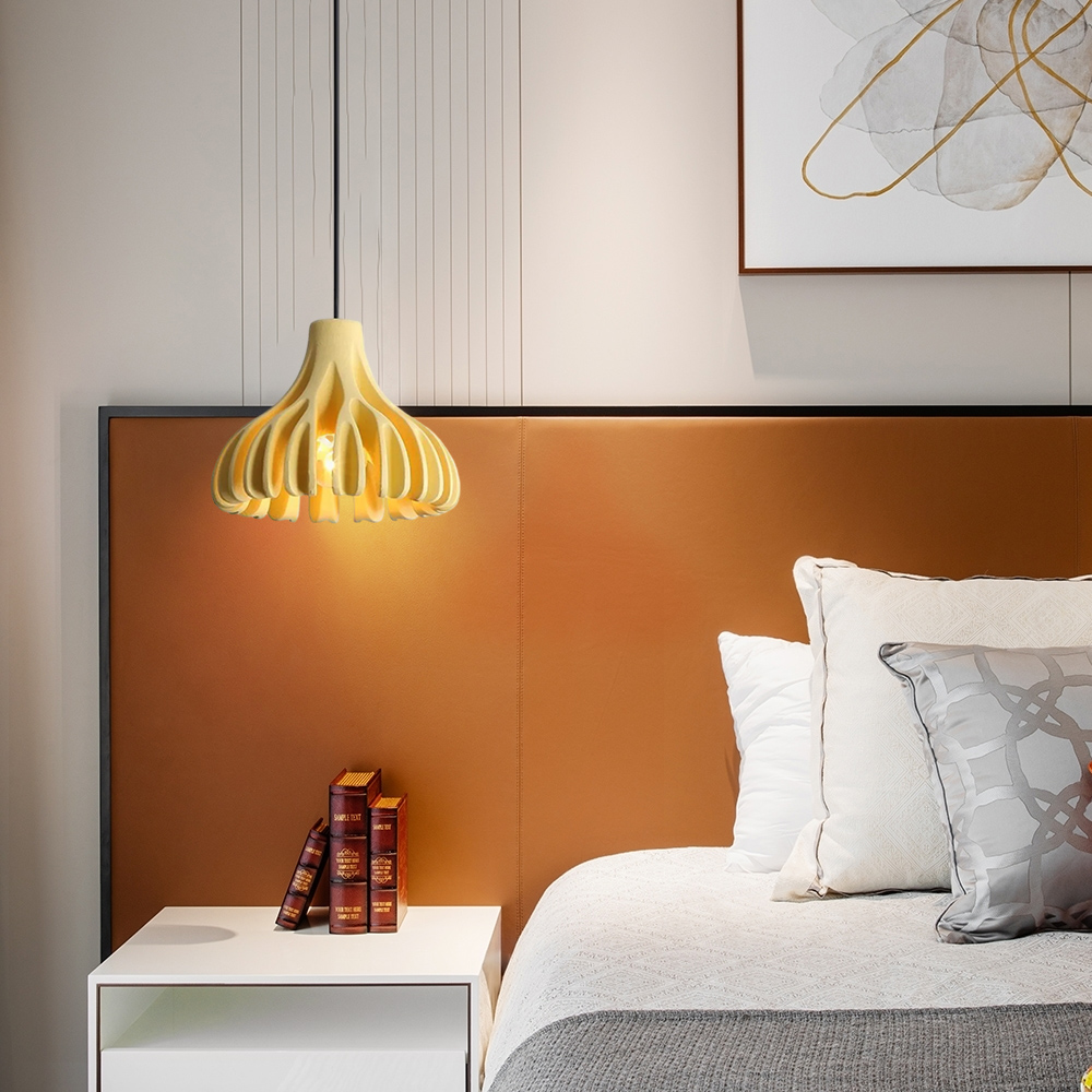 Nordic Corrugated Petal-shaped Colorful Small Pendant Light Bedroom Corridor Lamp