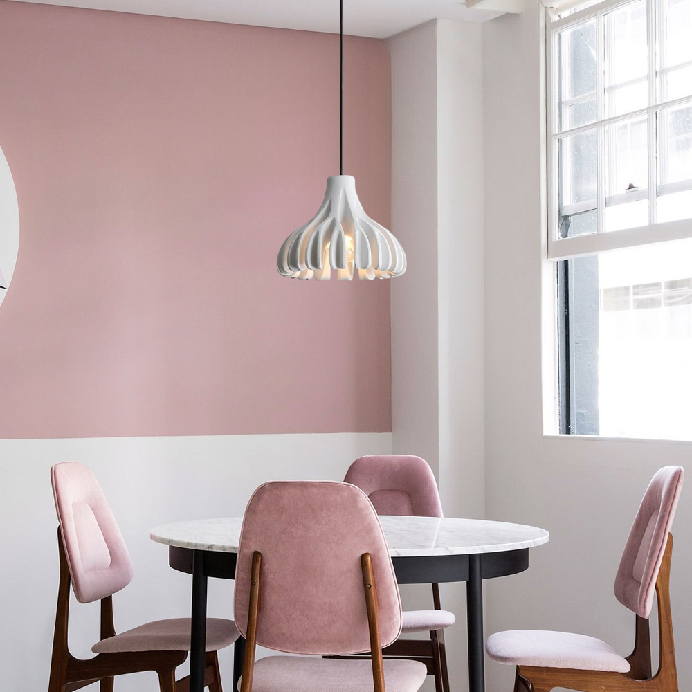 Nordic Corrugated Petal-shaped Colorful Small Pendant Light Bedroom Corridor Lamp