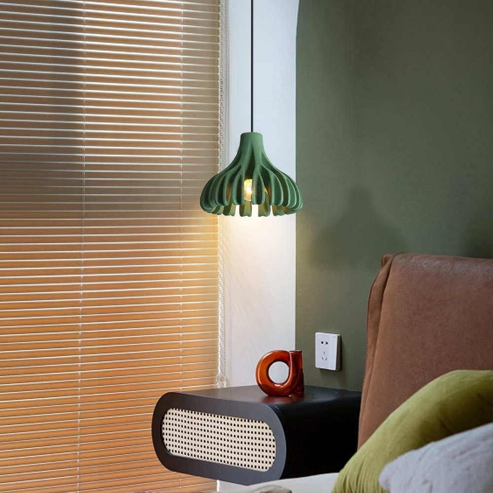 Nordic Corrugated Petal-shaped Colorful Small Pendant Light Bedroom Corridor Lamp