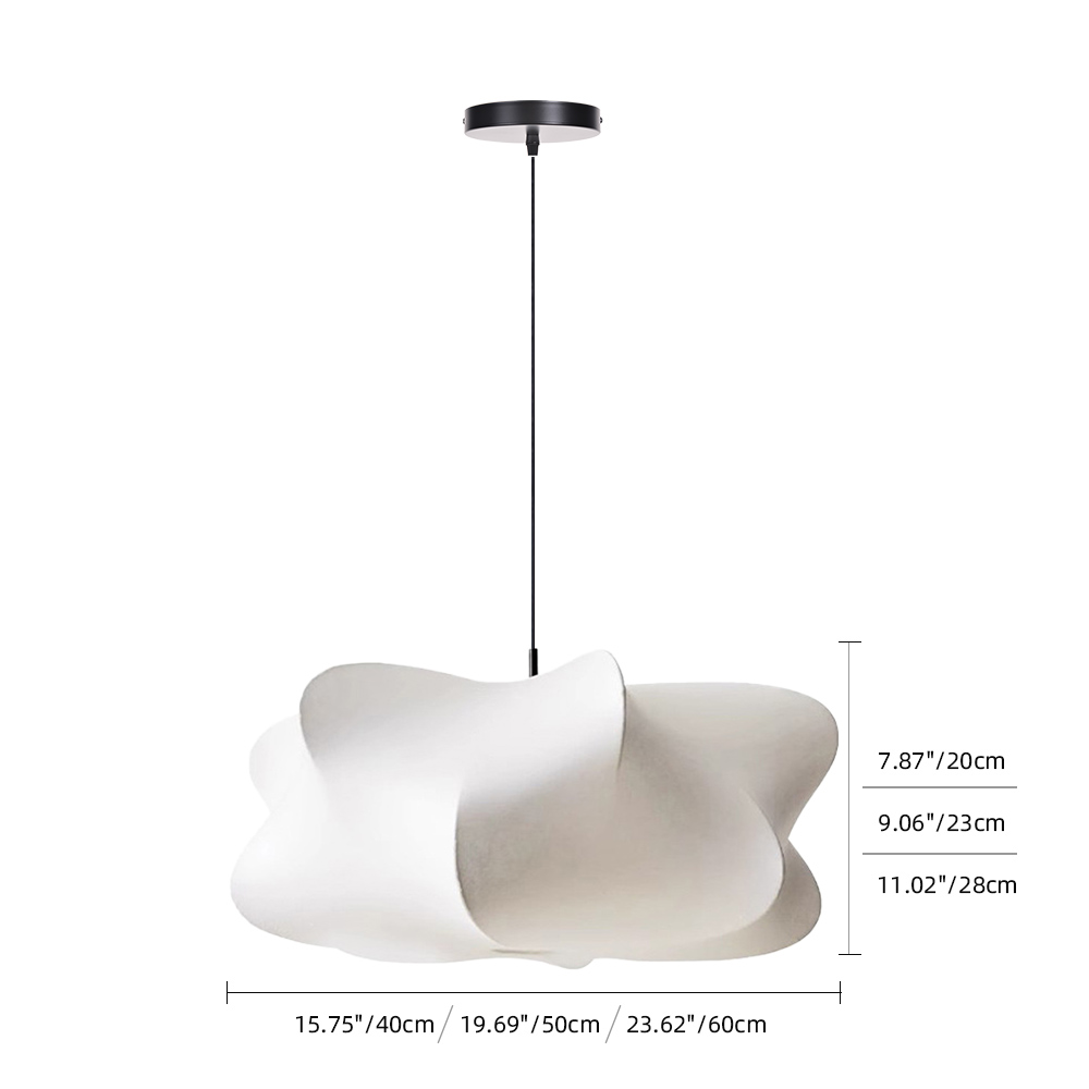 Japanese Style Propeller Fabric Pendant Light Living Room Bedroom Lampshade