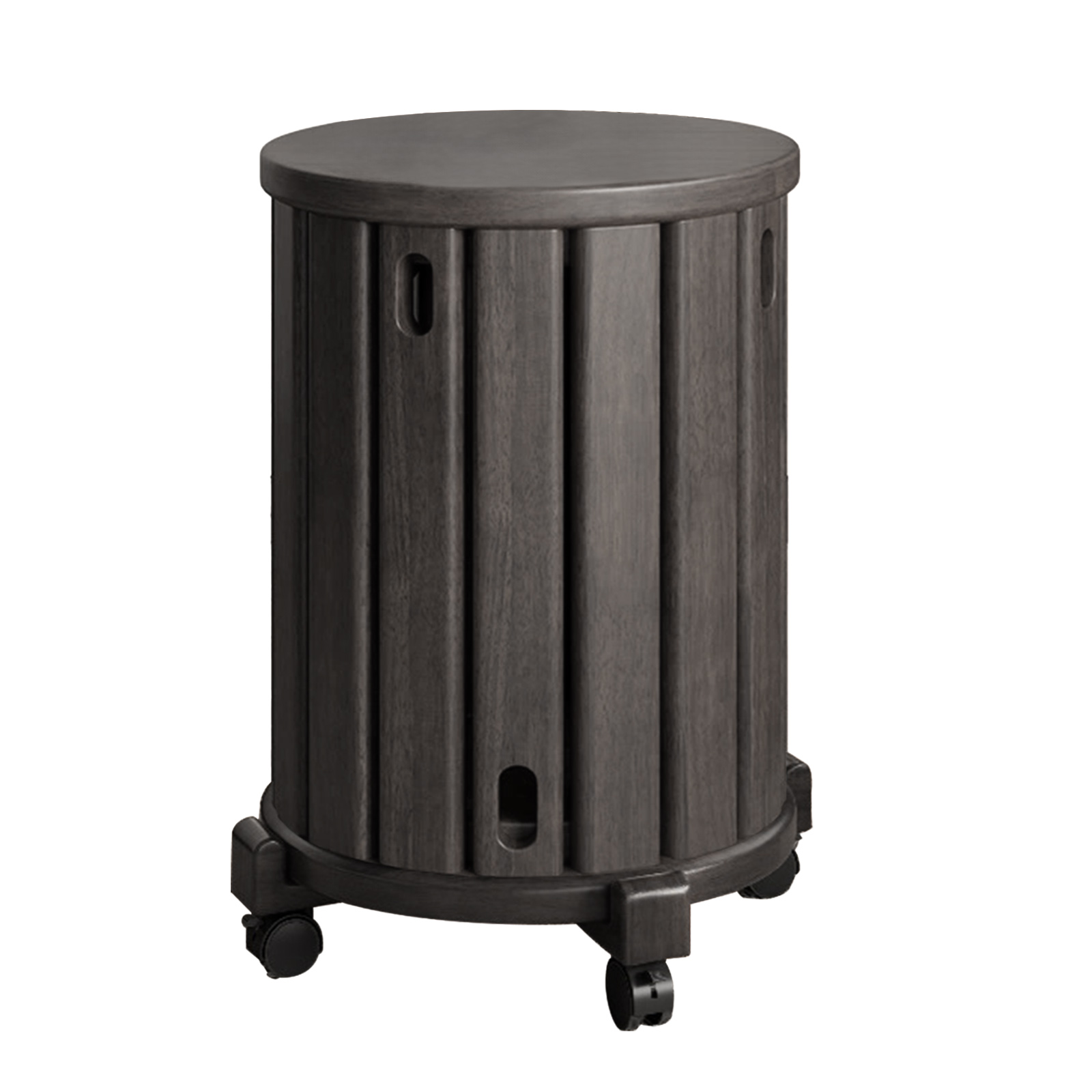 Japanese Solid Wood Folding Stool Living Room Tea Table Round Stool 2 In 1