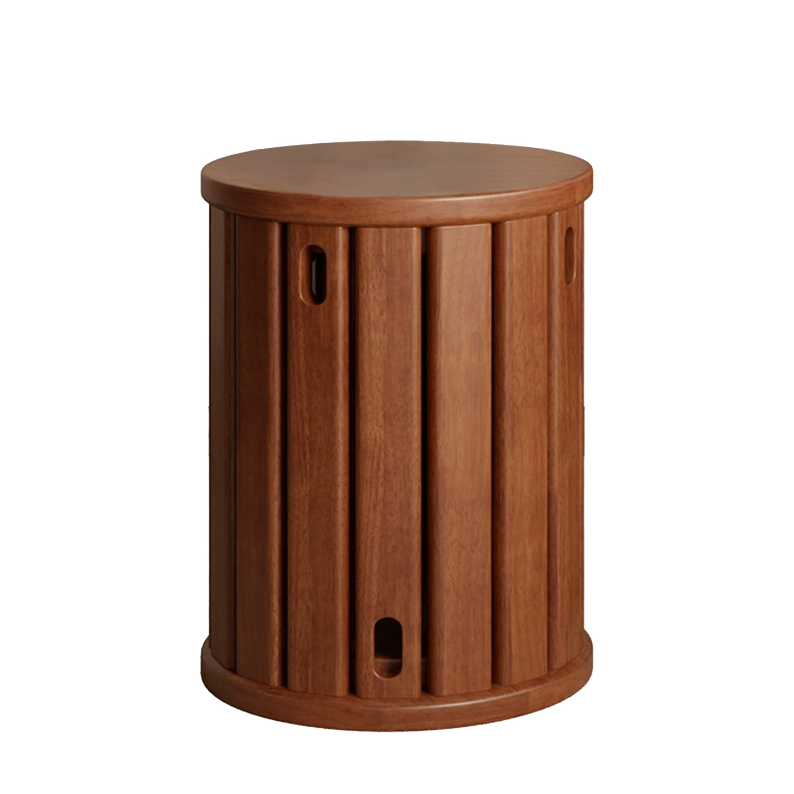 Japanese Solid Wood Folding Stool Living Room Tea Table Round Stool 2 In 1