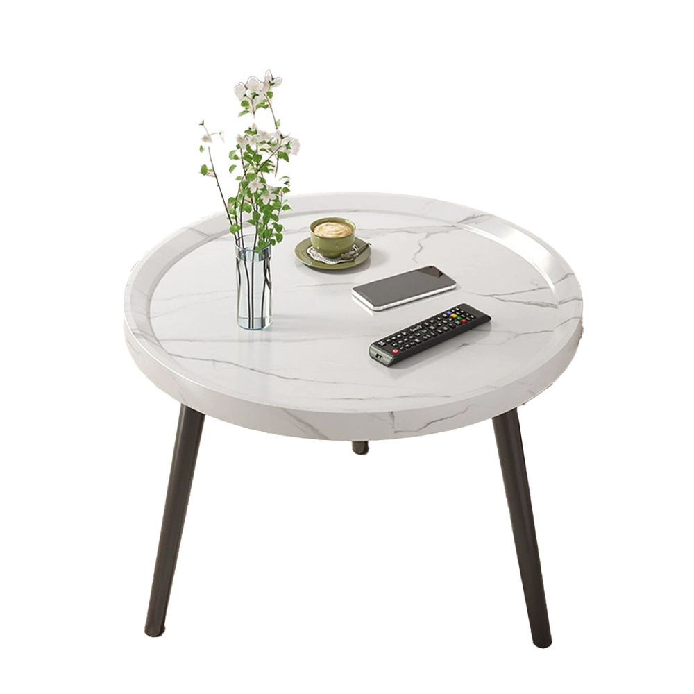 Nordic Simple Double Layer Round Table Small Coffee Table Living Room Side Table
