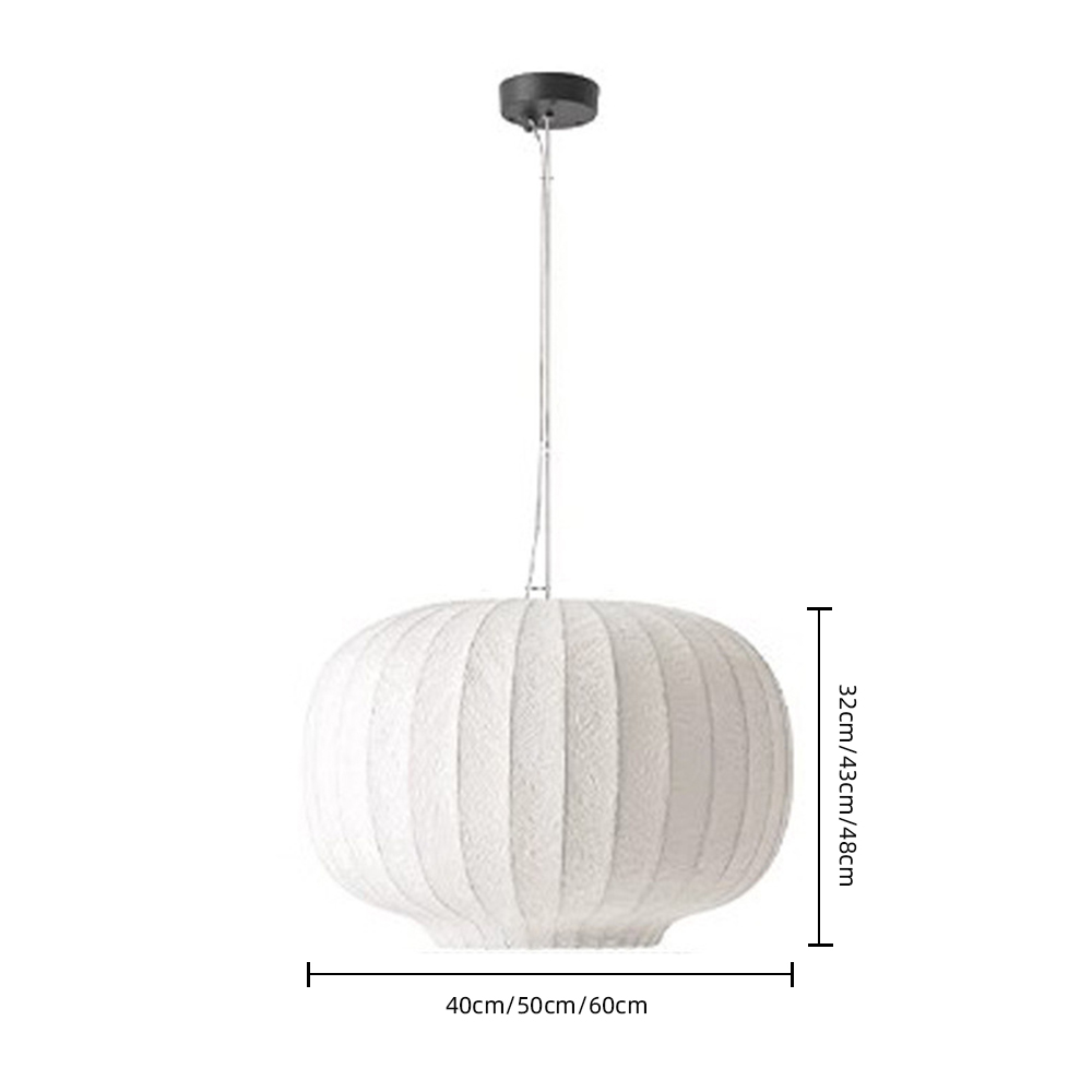 Japanese Style Ball Imitation Silk Dining Room Pendant Light Bedroom Chandelier