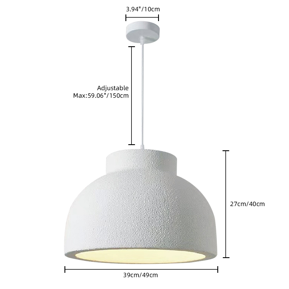 Wabi - sabi Style Hemispherical Dining Room Pendant Light