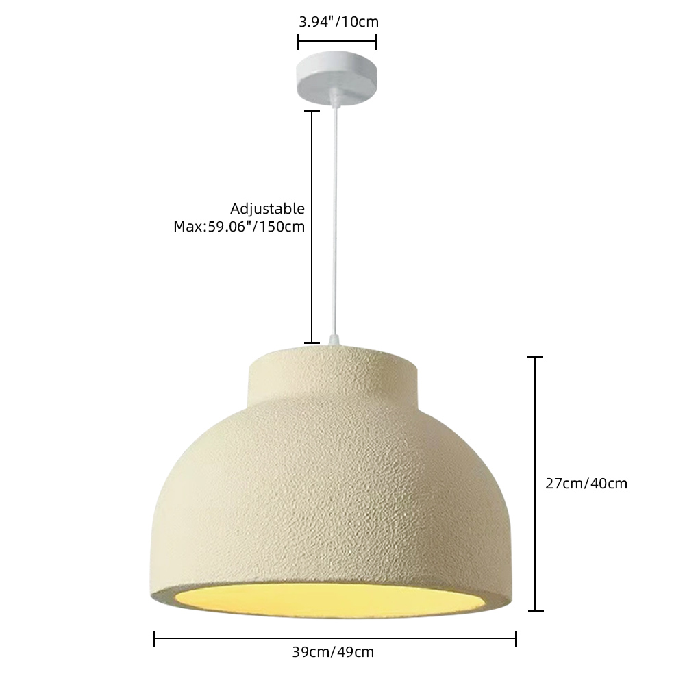 Wabi - sabi Style Hemispherical Dining Room Pendant Light