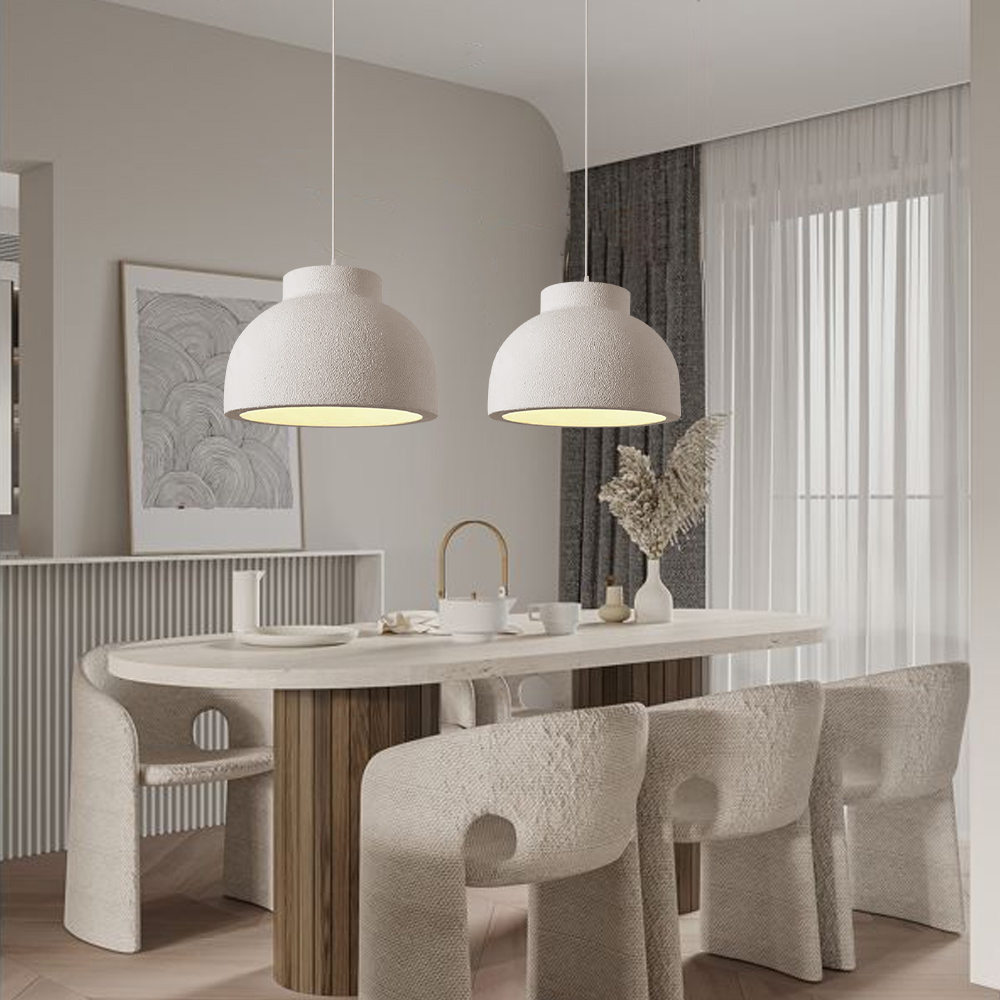 Wabi - sabi Style Hemispherical Dining Room Pendant Light