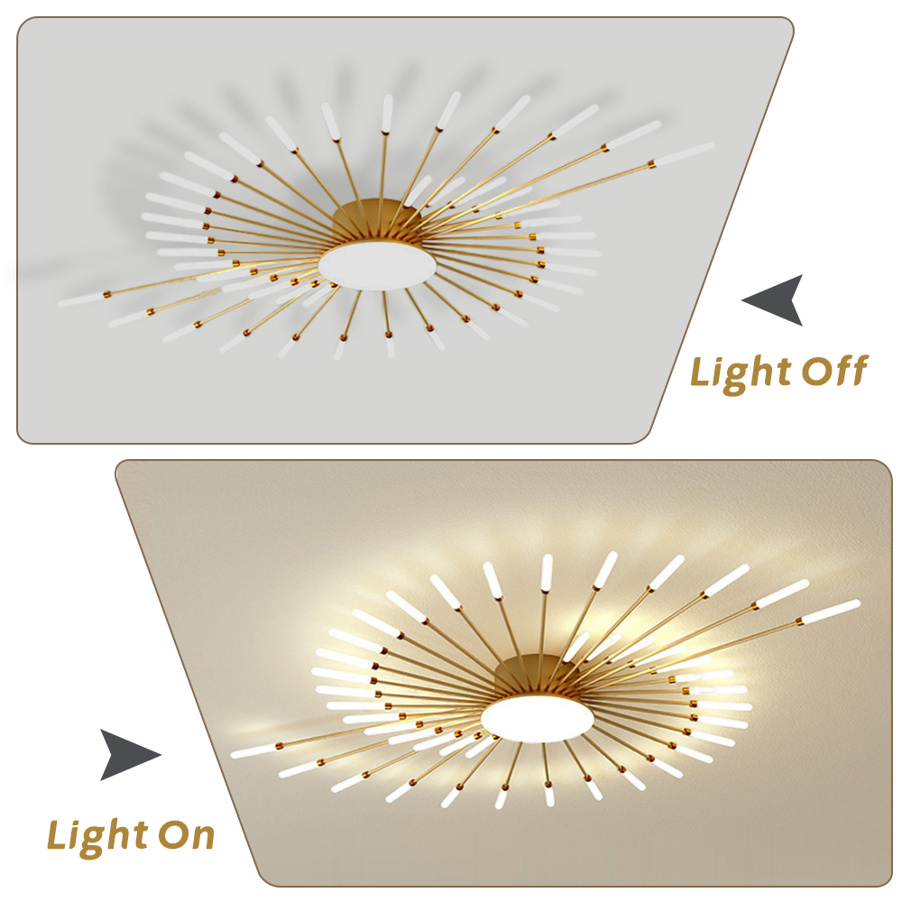 42-Head Fireworks Ceiling Light  Living Room Bedroom LED Lamp