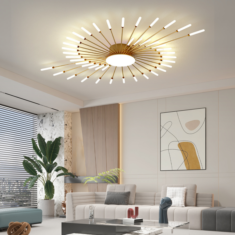 42-Head Fireworks Ceiling Light  Living Room Bedroom LED Lamp