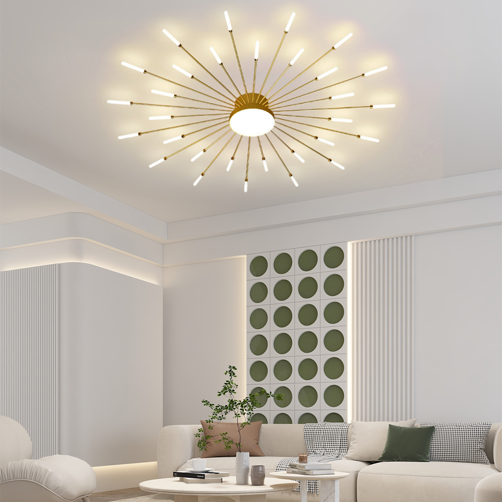 42-Head Fireworks Ceiling Light  Living Room Bedroom LED Lamp