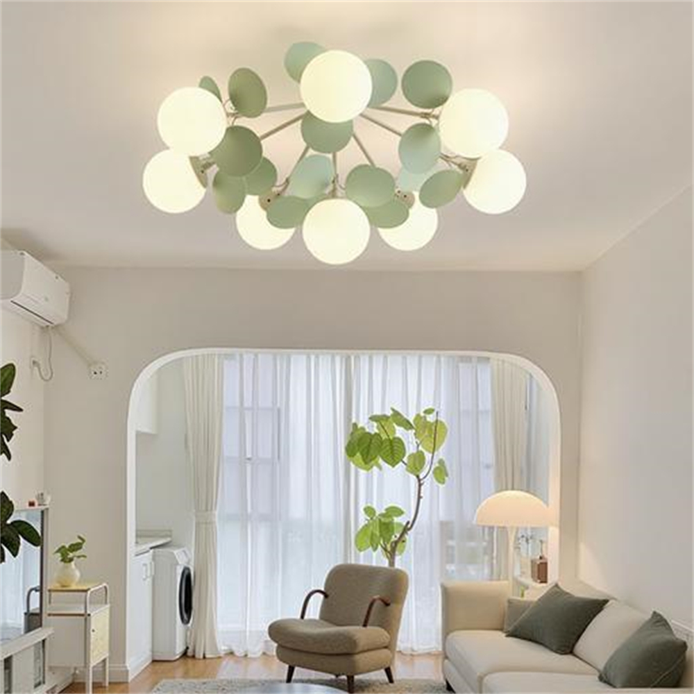 Nordic Ceiling Lamp Colorful Elegant Living Room Creative Glass Magic Bean Chandelier