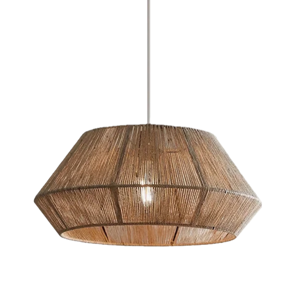 Japanese Style Hand-wove Hemp Rope Pendant Light Dining Room Lampshade