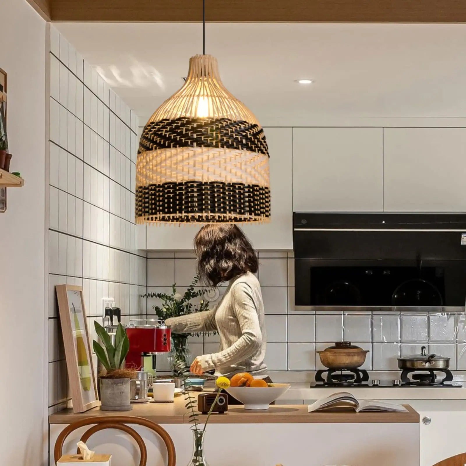 Rattan Pendant Light Woven Light Fixture