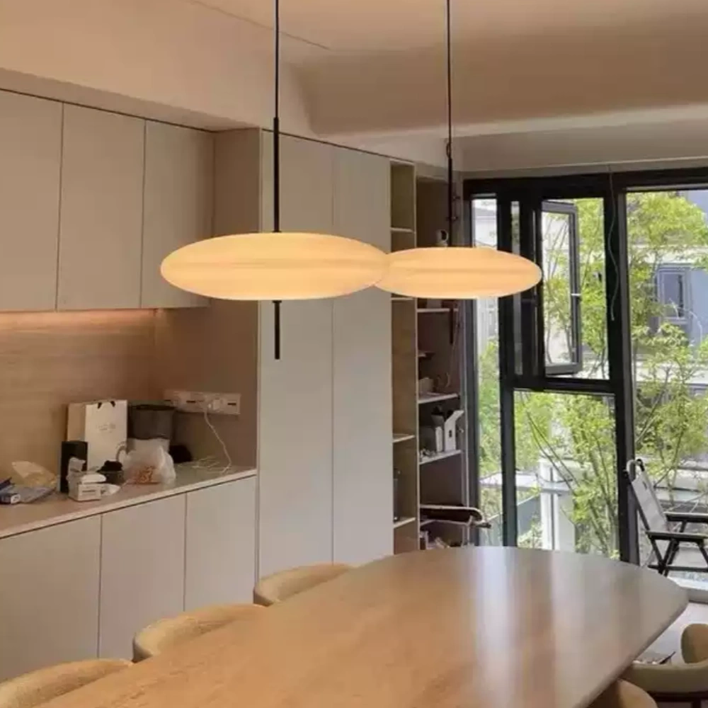 Nordic Simple Dining Room Pendant Light Bedroom Lamp Flying Saucer Decorative Lampshade