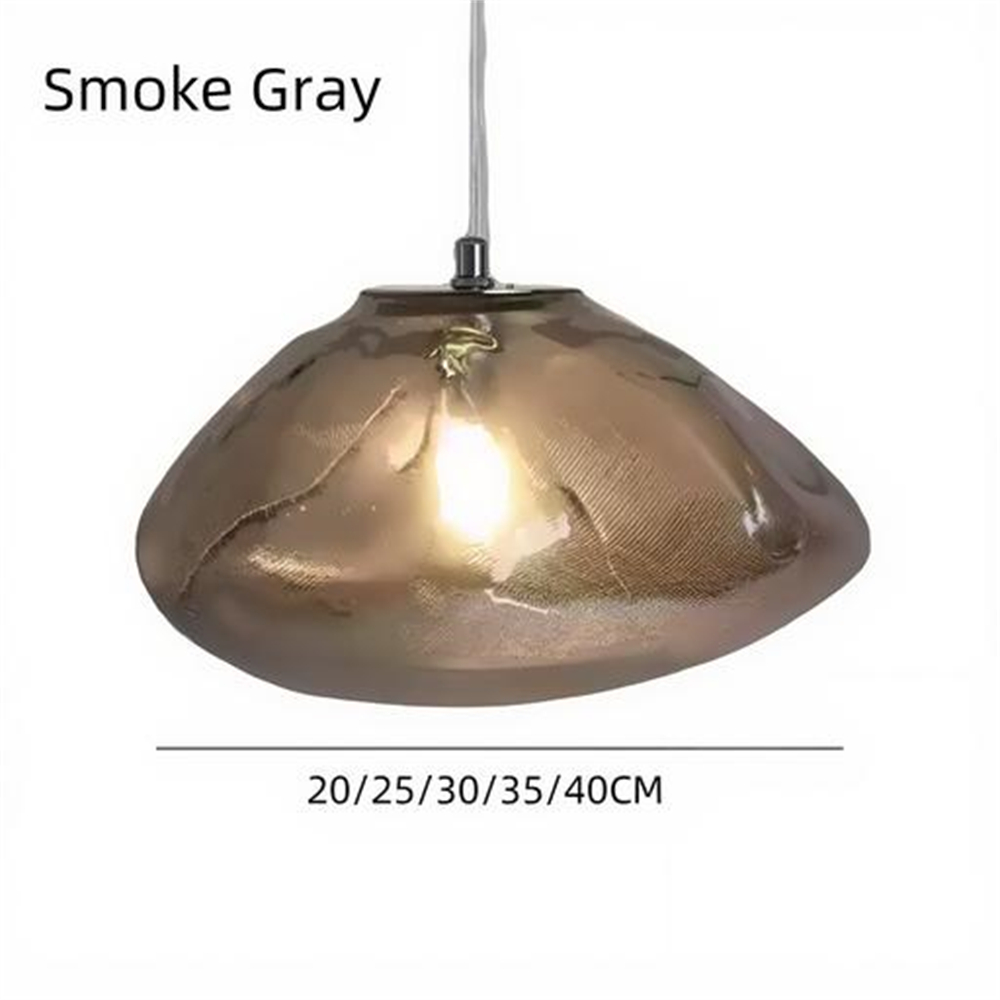 Duplex Staircase Living Room Hotel Glass Cloud Shape Pendant Light