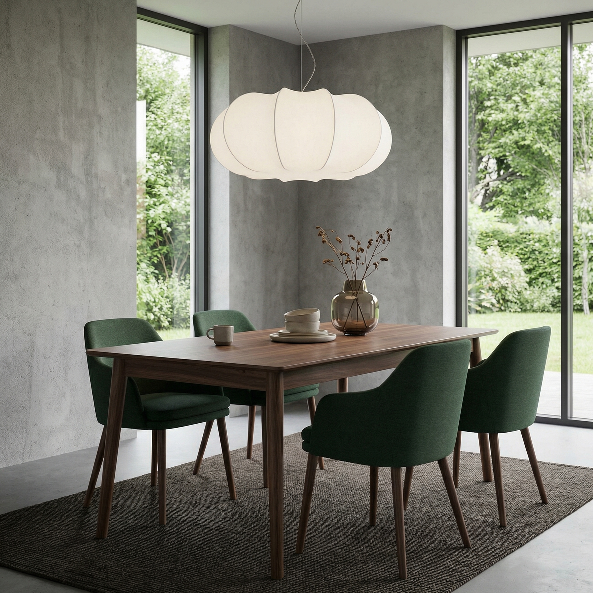 Silk Hanging Chandelier Light Fixture Retro Creative Pendant Lamp