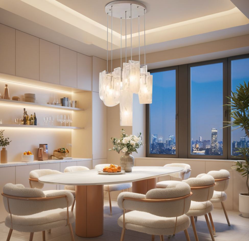 Italian Style Large Cloud-Mist Shaped Pendant Light For Bedroom Living Room