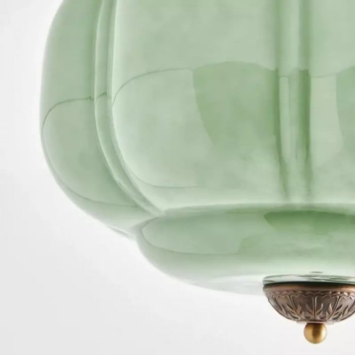 Eloise Retro Milk Glass Semi Flush Mount Ceiling Light