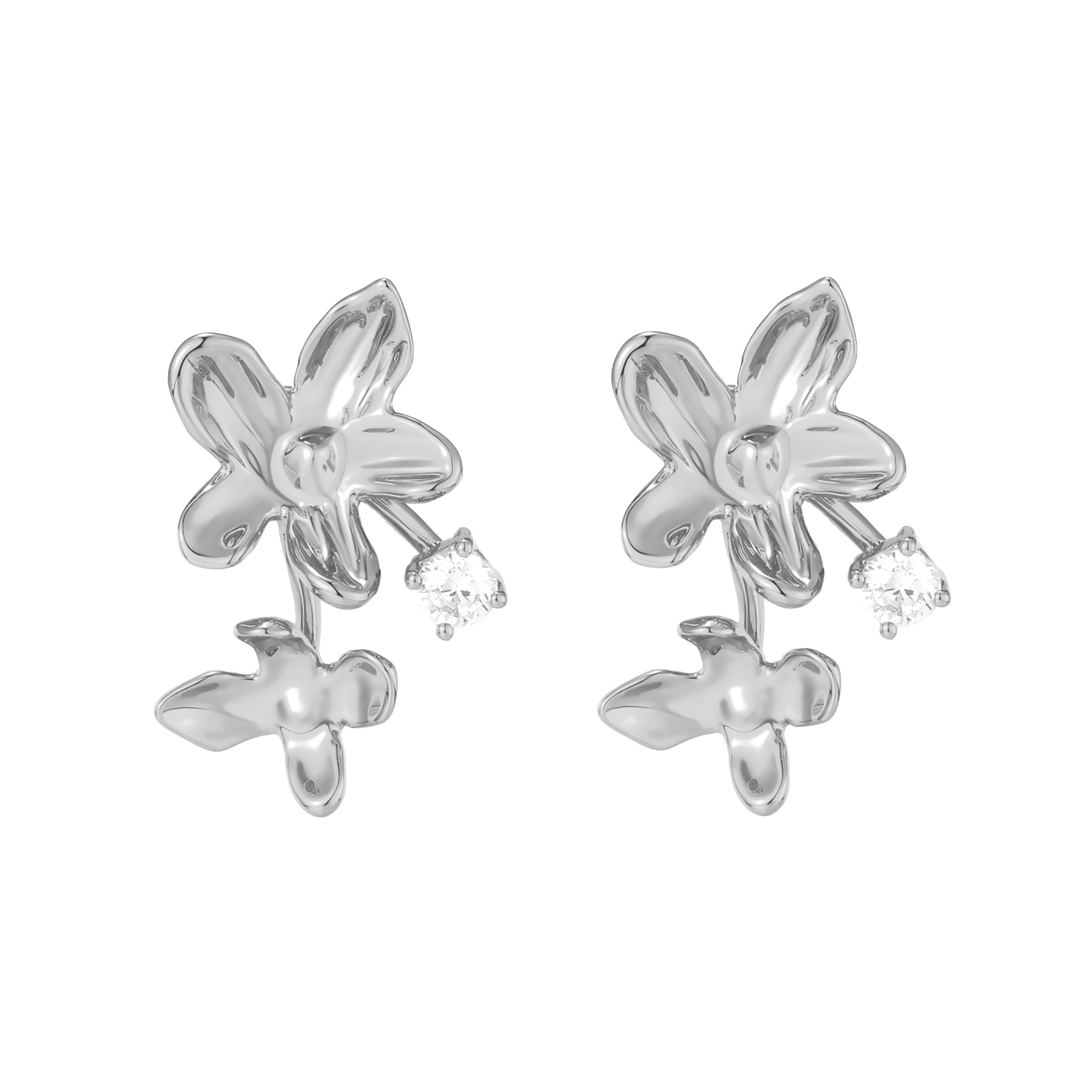 Ammi Collecton Bifloral Drop Earrings