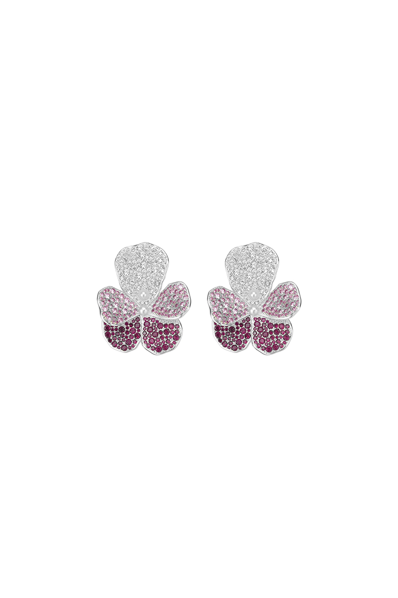 Pansy Collection Flower Shaped Earrings