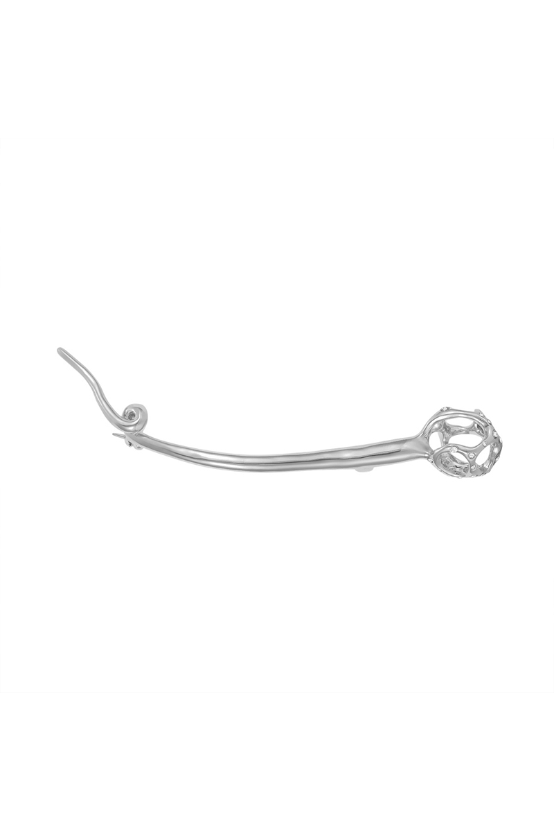 Texture Collection Silver End Of Curve Brooch