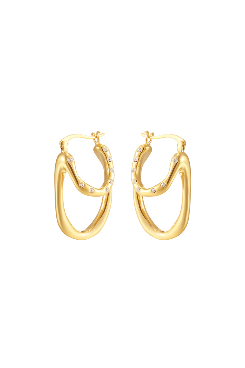 Curvilinear Collection Wrap Around Folding Curve Earrings